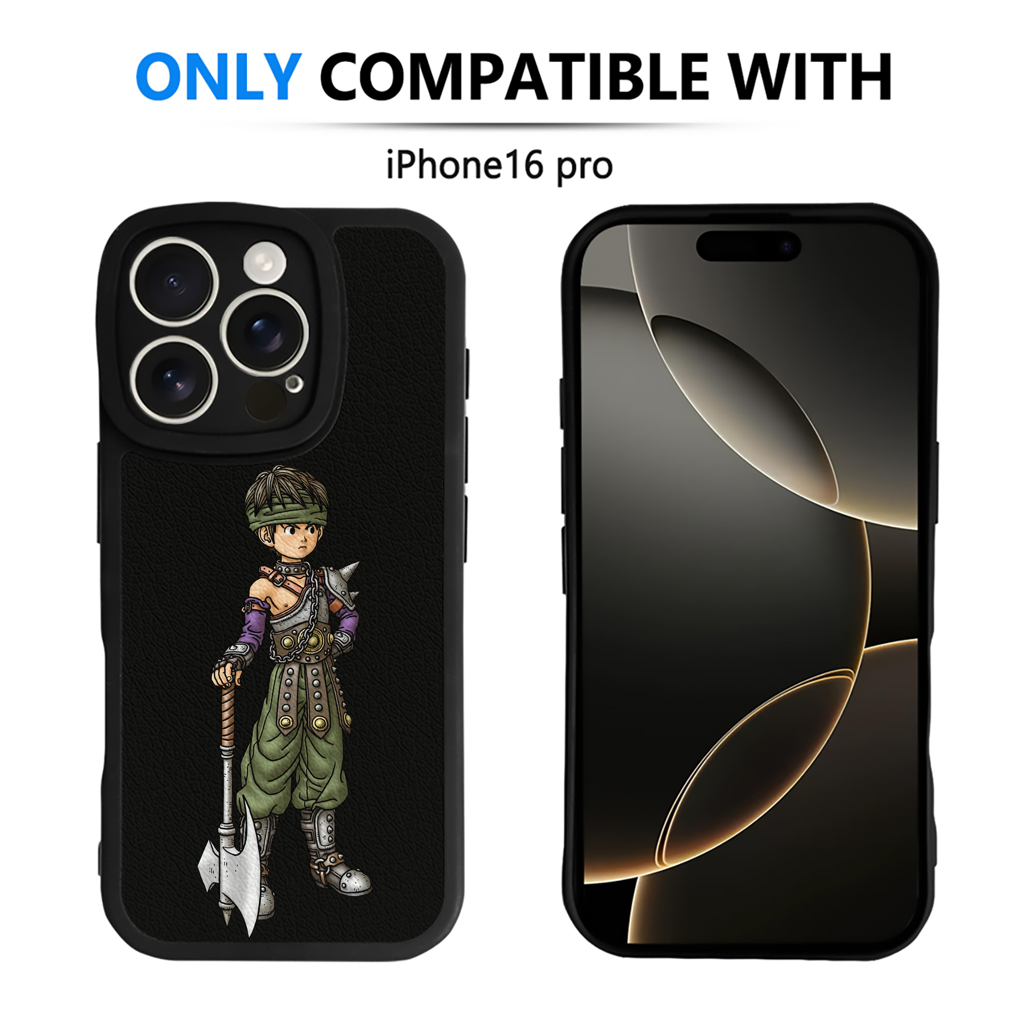 （画像用） ドラゴンクエスト Doragon Kuesuto Dragon Quest 【iPhone 16シリーズ対応】シリコンスマホケース（レザー調） 材質：シリコン